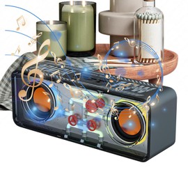 Wireless Speakers | Transparent RGB Audio | RGB Lighting Transparent Wireless Speaker for Bedroom, Outdoors, Patio, Party, Backyard