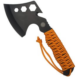 UST Parahatchet FS Camping Axe with Stainless Steel Blade Including 3 Hex Wrenches and Rope Cutter, Paracord-Wrapped Handle and Magnesium Fire Starter for Camping, Backpacking, Hunting and the Outdoors