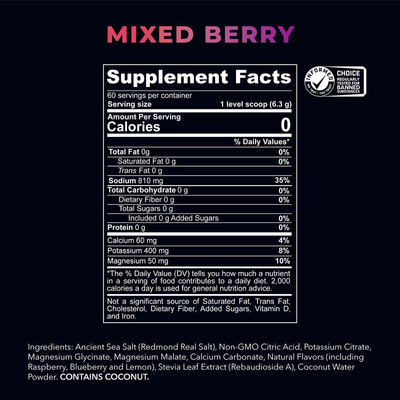 REDMOND Re-Lyte Hydration Electrolyte Powder Mix (Mixed Berry)