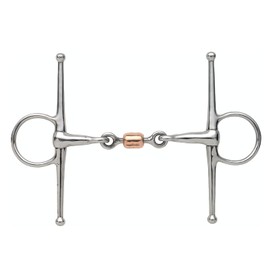 Full Cheek Snaffle Bit With Copper Peanut Stainless steel for Horse (5 Inchs)