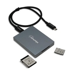 Novachips 40Gbps CFexpress 4.0 Type B Reader for CFexpress Type B Cards - MagSafe Compatible Reader for Apple, Smartphones, Cameras, Desktops, Laptops and Others Type-C Cable Included