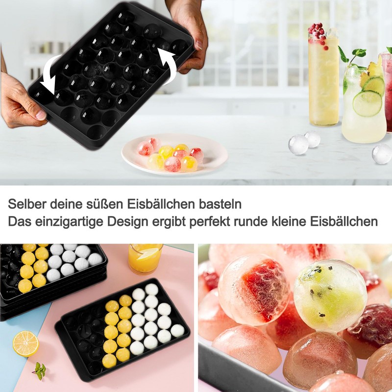 Miaowoof Ice Cube Tray with Lid and Container, 2.5 cm