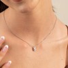 Heather Needham Sterling Silver Teardrop Cubic Zirconia Necklace for Women
