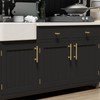 Haliwu 10 Pack Gold Cabinet Handles Brushed Brass Drawer Pulls