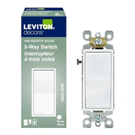 Decora Rocker 3-Way 15 Amp Switch, White