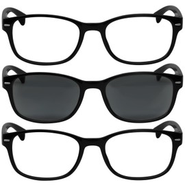 TruVision Readers 9505 2 Black/1 Tinted Black +2.50-3 Pack
