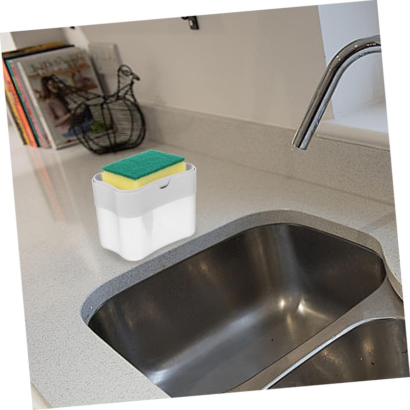 iplusmile 1Set Manual Press Soap Dispenser with Sponge Tray Versatile
