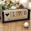 MIJOMA Yearly Countdown Calendar Cube Made of Wood - Permanent