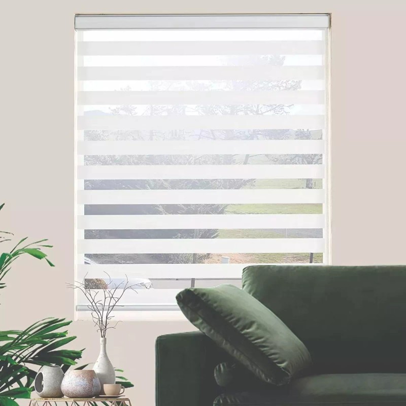 YG05 Persiana Doble Capa Con Diseño De Cebra Enrollable 100x200cm