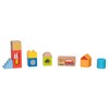 goki 58346 Explorer Building Blocks Made of Wood, Colourful Building