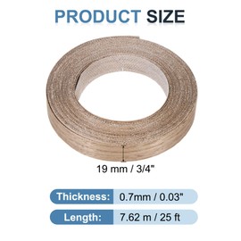 PATIKIL Walnut Edge Banding, 3/4 Inch x 25 ft Wood Veneer Tape Pre-glued Flexible Plywood Edge Banding with Hot Melt Adhesive for Furniture Restoration