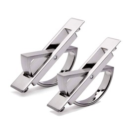 NGe Silver 180° Rotating Concealed Concealed Stainless Steel Tatami Handle Hardware Cabinet, Door, Drawer, Wardrobe, Tatami（2PCS）