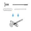 sourcing map Plunger Latches, 6.5x65mm/0.26x2.56inch Steel Spring-Loaded Bolt Plunger Latch