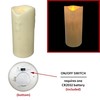 Stemless Wine Glass Candleholder - Cardinal Design with Lighted Candle,