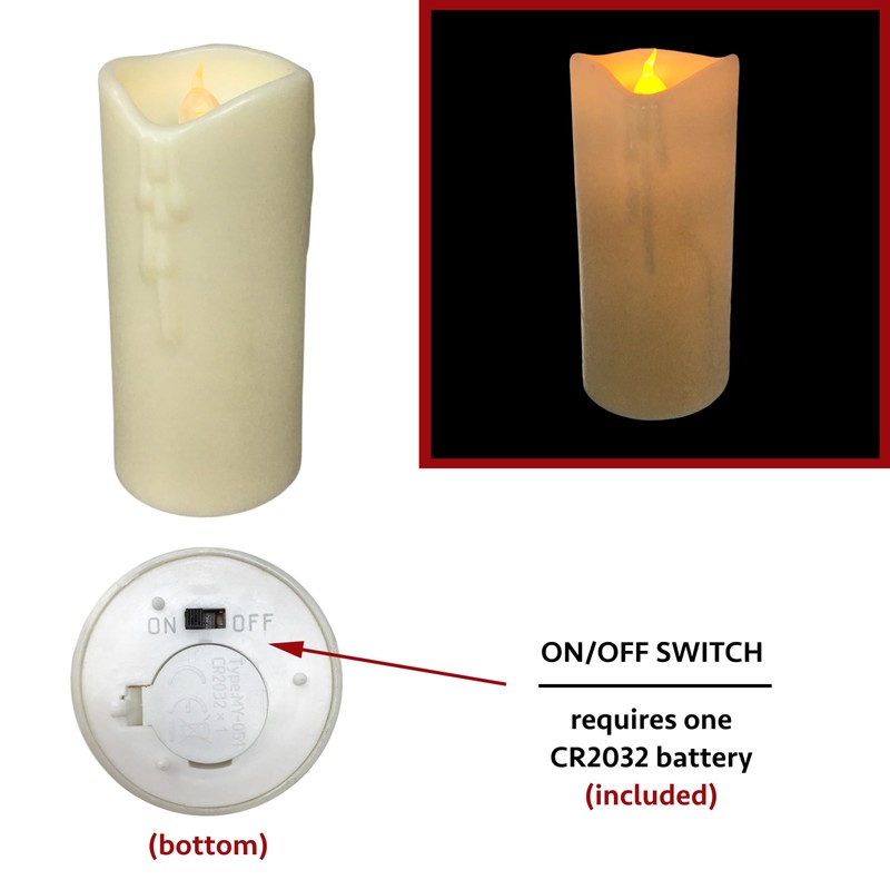Stemless Wine Glass Candleholder - Cardinal Design with Lighted Candle,