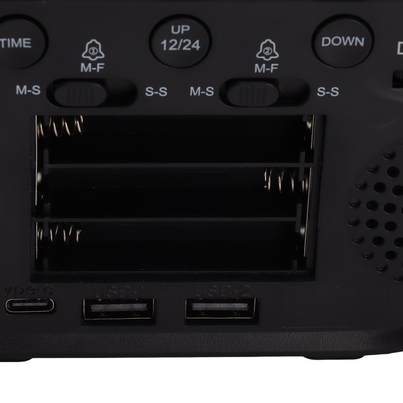 Digital Clock LED Alarm Big Digits Color Display Dimmable Adjustable