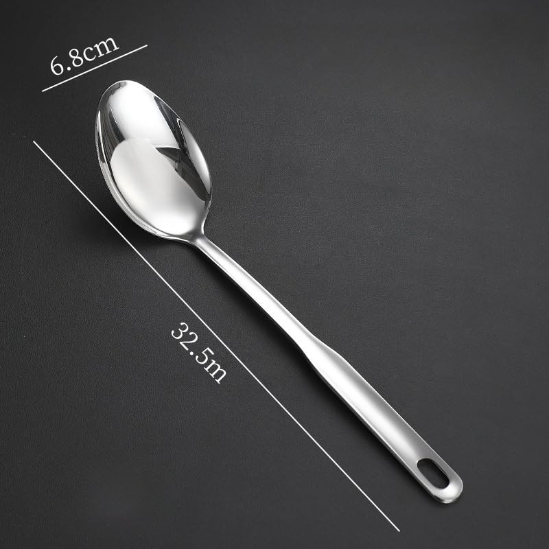 IMEEA 12.8-Inch Cooking Spoon SUS304 Stainless Steel Basting Spoon Large