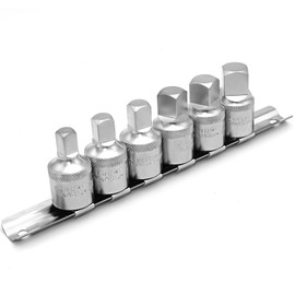 DAKCOS Oil Drain Plug Key Set, 1/2" Drive, 6 Pcs Oil Service Socket Set Metric 8mm/10mm/12mm/14mm, 3/8" 1/2", CR-V
