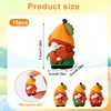 15pcs Mini Fall Gnomes Figurines, Lovely Small PVC Miniature Gnomes