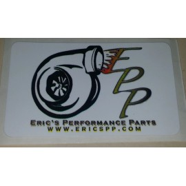 EPP Decal White Rectangular 1.5" x 2.5 Static Cling 2 Window Racing Turbo Drift