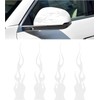 Fokmuaex 4pcs Reflective Flame Stickers, Universal Simulation Flame Decorative Stickers