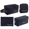 Hiro World Trade Makeup Pouch, 4-piece Set, Velour Material, Cute