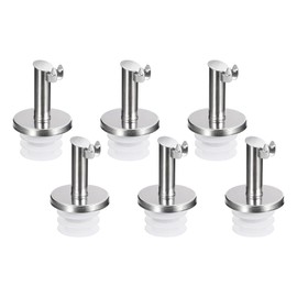 uxcell Stainless Steel Bottle Pourers, 6Pcs Auto Flip Olive Oil Spout, Wine Pourers Liquor Pour Spouts for Wine Liquor Coffee Vinegar Bottles (White)