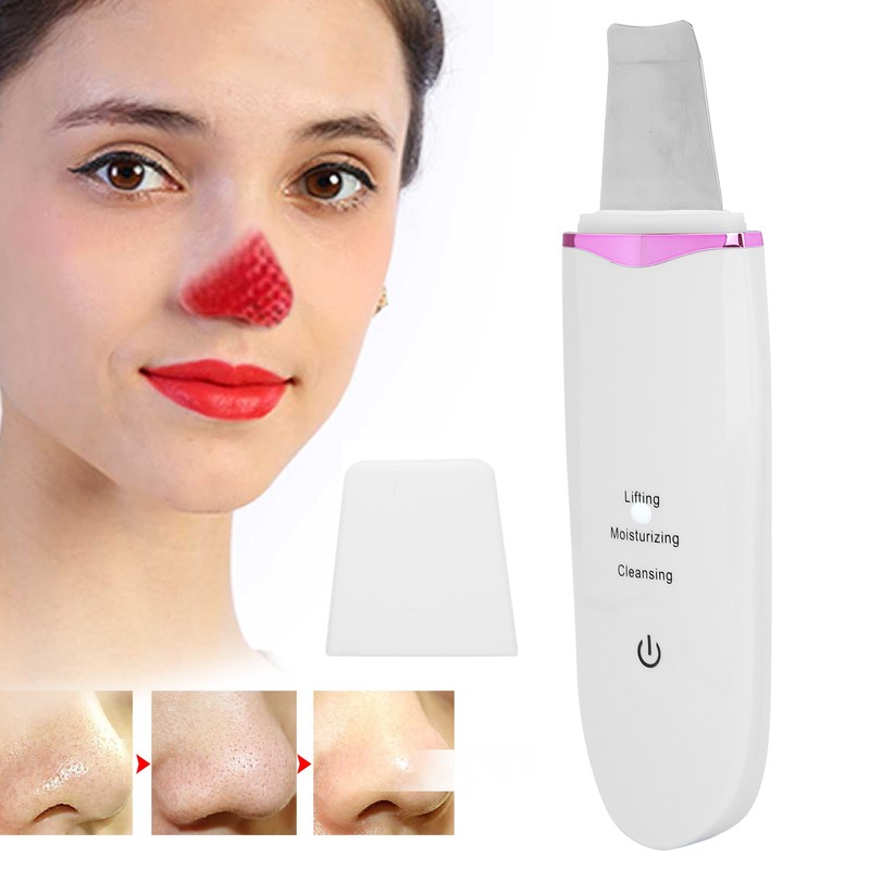 Ultrasonic Skin Scrubber Blackhead Removal Pore Cleaning Face Spatula for