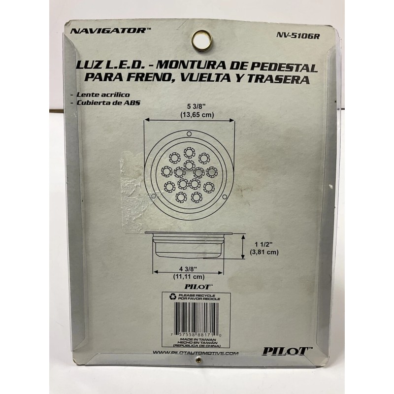 Pilot NV5106R LED 5-3/8" Flush Mount Stop / Turn /