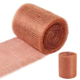 5" x 100 Feet Copper Mesh, Heavy Duty Pure Copper Mesh Roll, Double-Layer for Decking, Fencing, Distilling & DIY – Corrosion-Resistant, Flexible Hole Filler for Home & Garden Projects