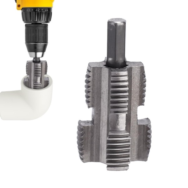 BOXOB PVC Pipe Threader Kit for Electric Drill, PVC Thread