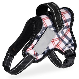 OGURIYA Dog Harness, Throat Friendly, Small Dogs, Medium Dogs, Large Dogs, Easy to Put on and Take Off, Super Cute Colors, Name Plate, Night Reflection, Size Adjustable, 7 Colors Available Based on