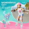 NEMONE Mermaid 4 Size Adjustable Light up Roller Skates for