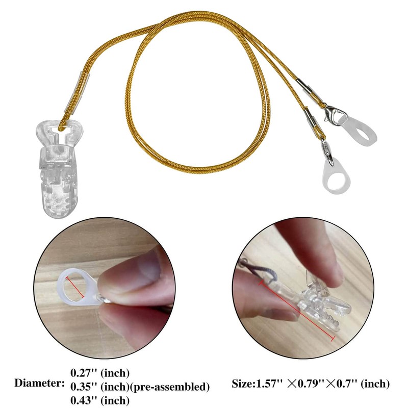 Hearing Aid Clip for Seniors Adults - Anti-Lost Lanyard Protector