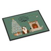 Caroline's Treasures CK7684MAT Brindle White English Bulldog Christmas Everyone Doormat