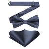 Enlision Men's Bow Tie with Pocket Square - Bow Ties