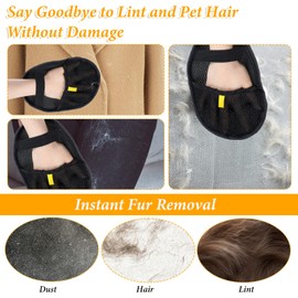 2 Pcs Pet Hair Removal Glove, Double Sided Grooming Gloves, Upgrade Electrostatic Pet Hair Remover Glove, Reusable Pethair Removal Gloves for Dogs and Cats Washing Beauty, Sofa, Bed Sheets, Clothes