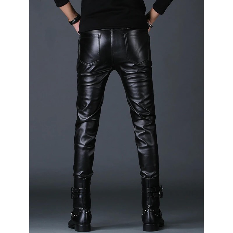 Idopy Men`s Rock Steampunk Gothic Lace Up Cosplay Party PU