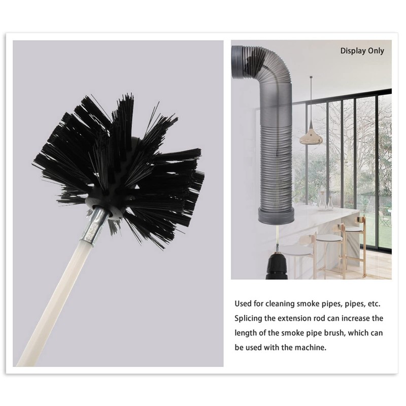 12Pcs Chimney Cleaning Brush Set with Hex Pole, 20 Foot