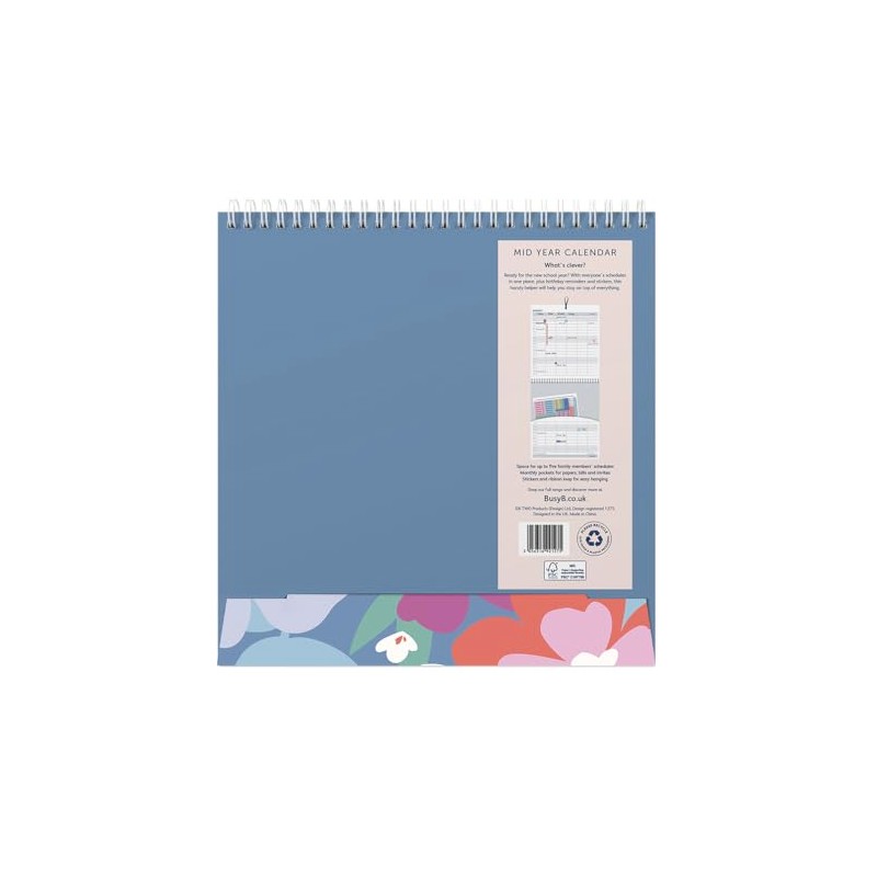 Busy B Family Wall Calendar Aug 2026-Aug 2027 - Floral