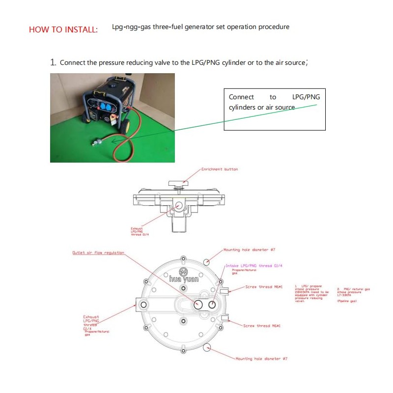 Natural Gas Conversion Kit Compatible with Duromax XP12000EH Generator 12KW