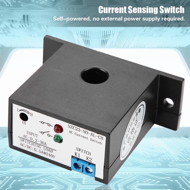 WQAPVHBG Current Sensing Relay Switch, ± 1% Accuracy Normally Open
