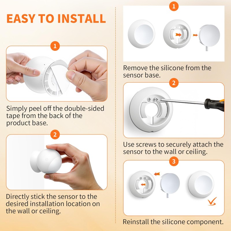 Wothfav Motion Sensor Light Switch with Built-in Timer Settings, PIR