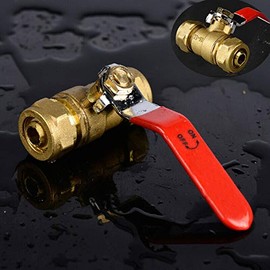 Ball Valves Lever Valves Brass Straight Compression Shut Off Casing Valve Full Bore for Water Oil Gas (1/2")