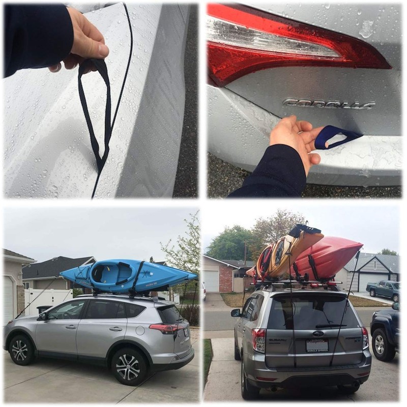 LE KAPMOZ Quick Hood Loops Trunk Anchor Kayak Tie Downs