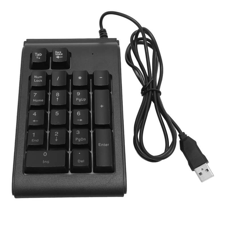 USB Wired Numeric Keypad 19 Keys Number Pad Waterproof RGB