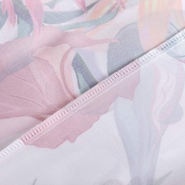 DuShow 2 Pack Zippered Satin Pillow Cases for Hair and Skin,Floral Silky Standard Hidden Zipper Pillowcases Set of 2 (Bird,50x76 cm)