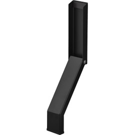 Yamazaki 3723 Folding Door Stopper with Tape, Black (When in Use) Approx. W1.8 x D2.8 x H11.0 inches (W4.5 x D7 x H28 cm), Tower Tower, Double-Sided Tape, Easy Installation, Entrance Door, Operates