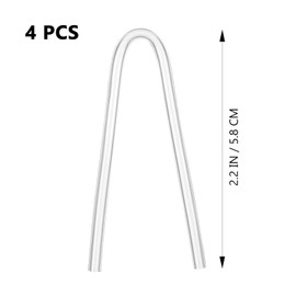iplusmile Hearing Aid Tubes, Preformed BTE Earmold Hearing Aid Tubes - 3mm Clear PVC Tubing for Hearing Machine(4PCS)