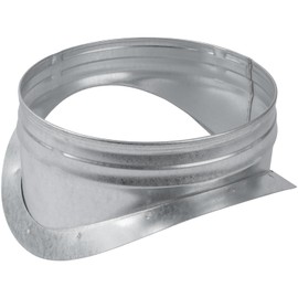 HVAC OV Galvanized Steel Saddle Takeoff – Round 90 Degree Splitter for 10” Duct with 8" Outlet Branch Connector - Range Hood Duct Adapter - Heavy Duty Supply/Exhaust Air Ventilation Duct Work Collar